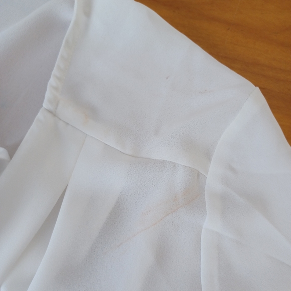 Halogen Cross Front Blouse Long Sleeve Color Ivory Cloud Size XXL - Picture 12 of 14